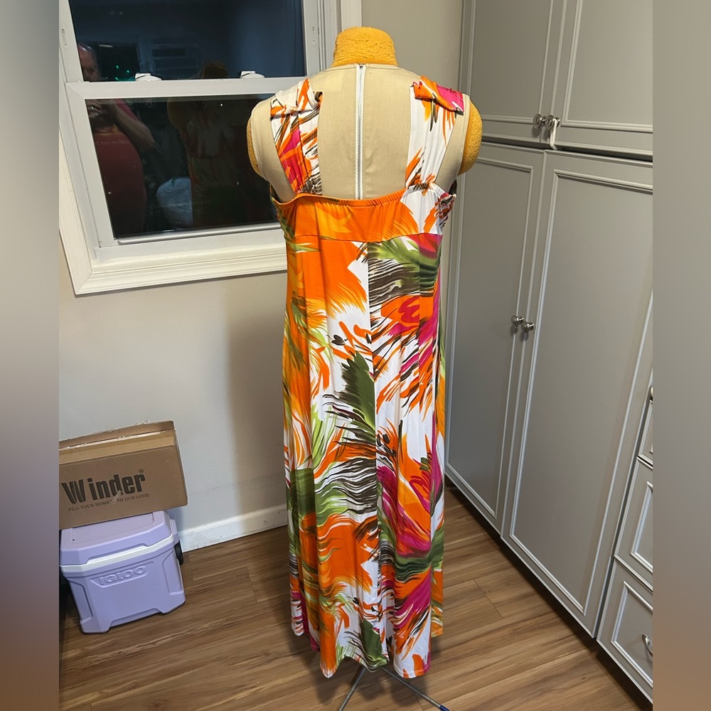 Attitudes by Renee Tropical Floral Maxi Dress Size XL - Picture 2 of 5
